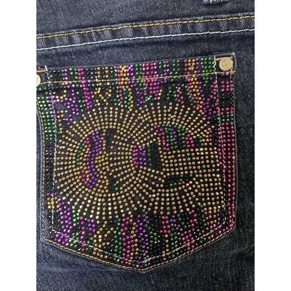 Coogi Jeans Womens Size 13/14 Blue Colorful Sparkling Gems Y2K Minimalist Denim - Picture 4 of 12